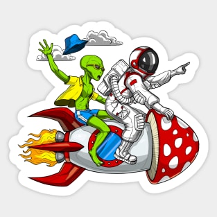 Alien Astronaut Psychonauts Sticker